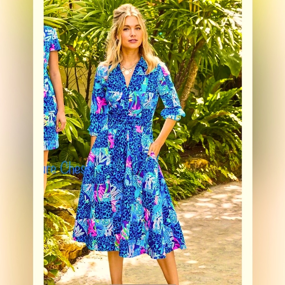 Lilly Pulitzer NWT Mira Shirtdress Pop Up Lillys Party 🎈$448 Size 10,12,14,16 - Picture 7 of 8